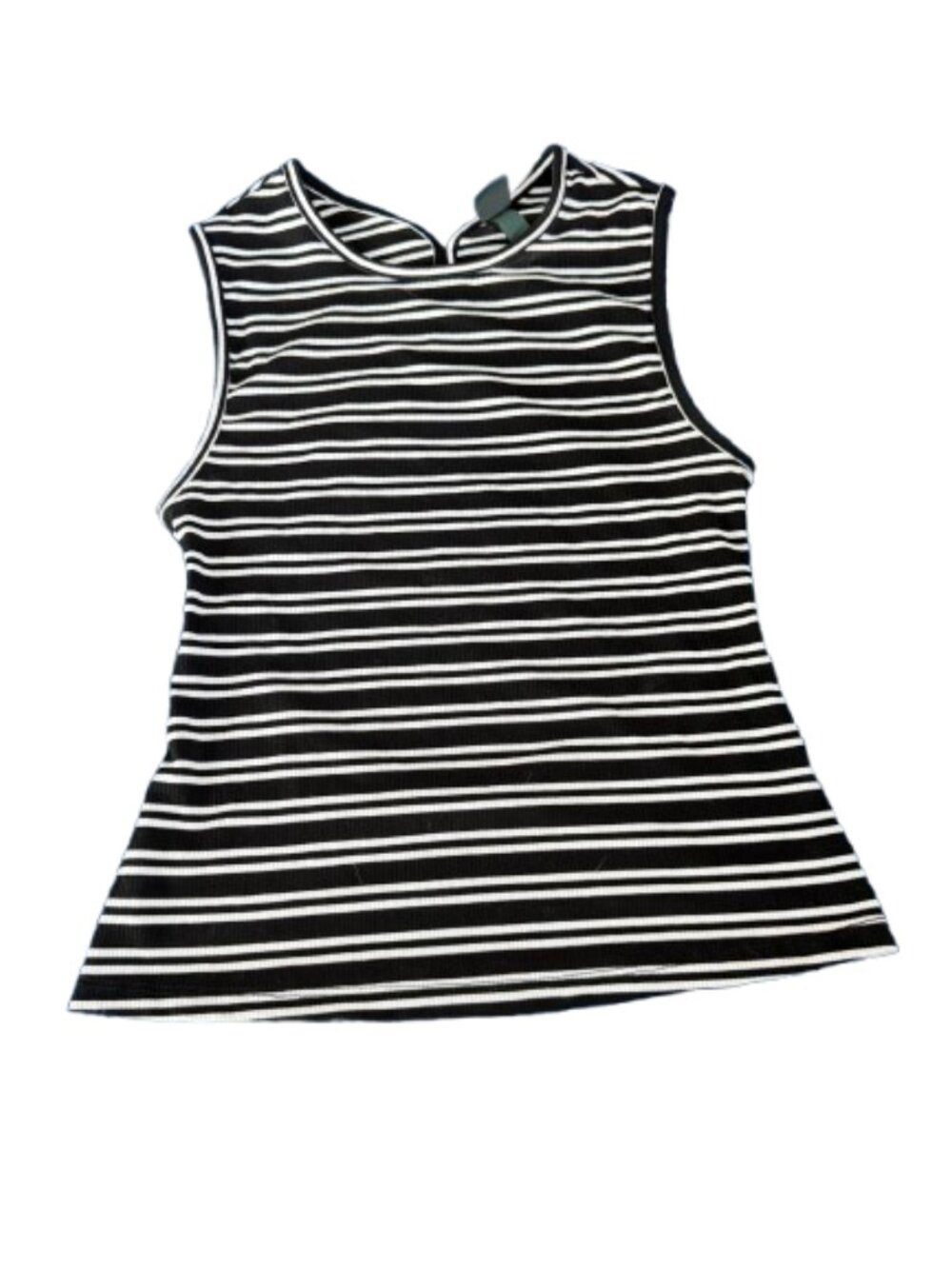 WILD Fable Stretch Black & White Striped Keyhole Cutout Tank Top Size Medium
